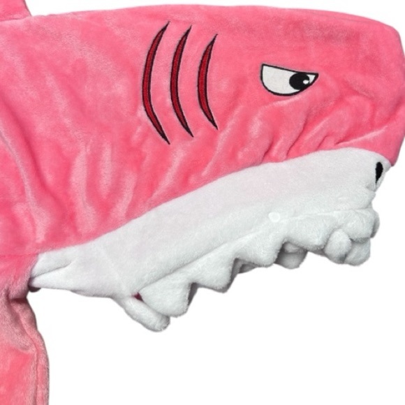 Pink Shark Hoodie Blanket Onesie Bodysuit Halloween Costume Size Women’s Size S - Picture 9 of 12